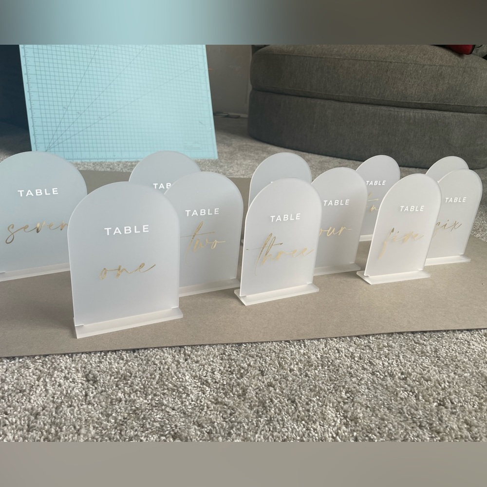 11 Table Numbers, Gold Foil View 5